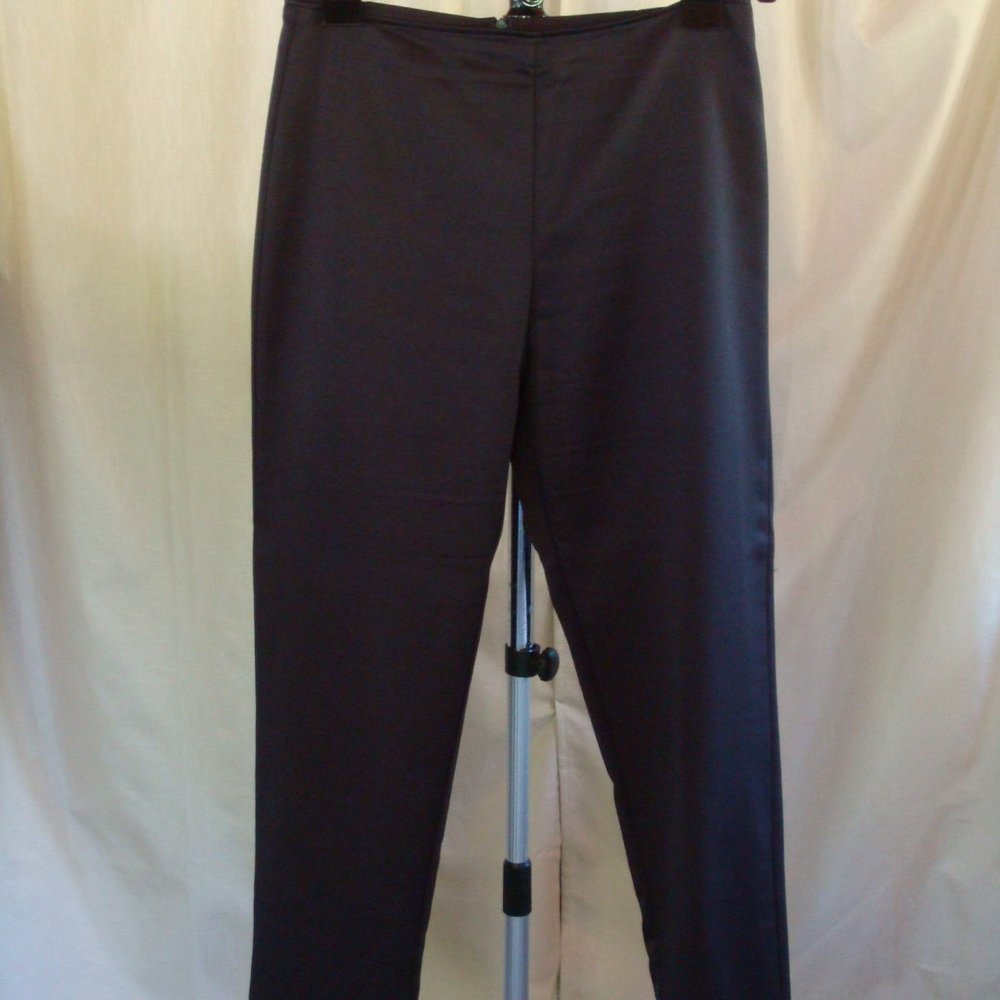 Black Satin Cropped Pant